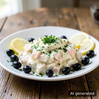 Майонезена салата с опашки от раци