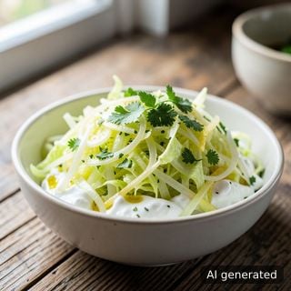 Салата от маруля и кисело мляко