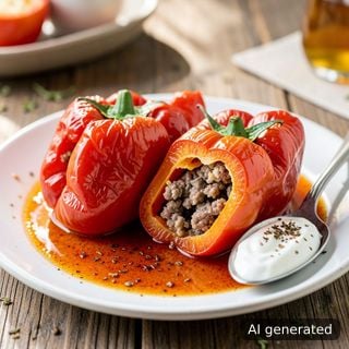 Пиперки, пълнени с месо