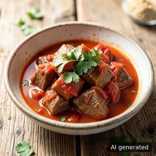 Консервирано телешко месо с домати